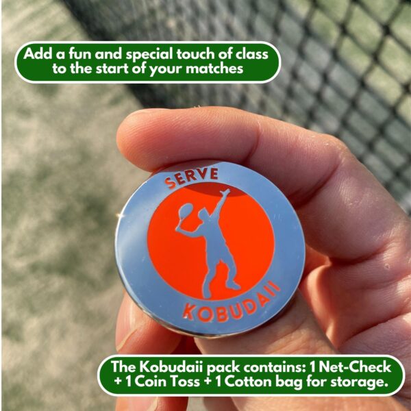 Wimbledon colors: Tennis Net Height Measure Chain & Heads or Tails Tennis flip Coin - Image 5