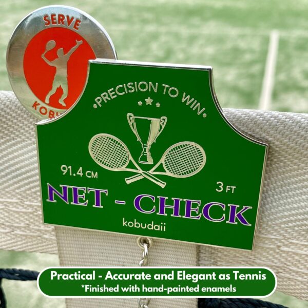 Wimbledon colors: Tennis Net Height Measure Chain & Heads or Tails Tennis flip Coin - Image 2